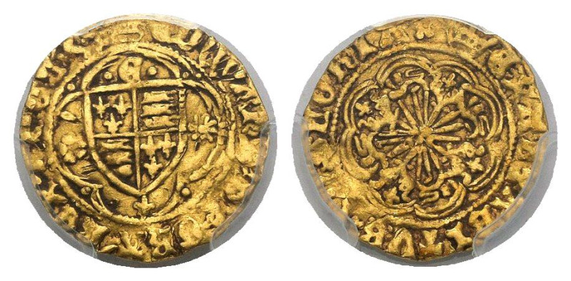 GRAN BRETAÑA, Eduardo IV. 1/4 Ryal. (Ae. 1,75g/18mm). 1461-1470. Londres. (Seaby...