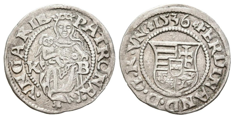 HUNGRIA, Fernando I (hermano de Carlos I de España). Denar húngaro. (Ar. 0,49g/1...