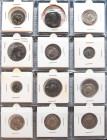 IMPERIO ROMANO. Conjunto de 22 monedas de bronce y plata de distintos emperadores romanos, destacando un denario de Tiberio y uno de Augusto. A EXAMIN...