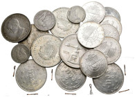 MONEDAS EXTRANJERAS. Conjunto de 18 monedas de plata entre las que destacan 7 monedas de 10 Marks alemanas y 3 monedas de 5 Ecus belgas. A EXAMINAR.