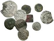 MONEDAS EXTRANJERAS. Lote compuesto por 11 monedas de la cultura árabe acuñadas en distintas épocas y lugares también incluye una moneda medieval del ...