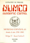 CATALOGO DE PRECIOS NUMCO, NUMISMATIC-CONTROL. MONEDAS ESPAÑOLAS DESDE EL AÑO 1700-1983, FELIPE V-JUAN CARLOS I. Carlos Castán, Madrid. 1983.