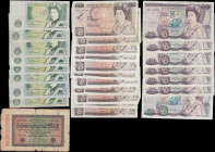 Bank of England ( 28 ) mostly Somerset 1, 10 and 20 Pounds along with a 20 Pounds Page FIRST series A78 149720 and a Germany Reichsbanknote 20000 Mark...