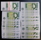 One Pound Somerset (60) B341 a consecutive run of 50 notes DS81 328197 to DS81 328246 UNC most with the last digit slightly misaligned, UNC, a few at ...