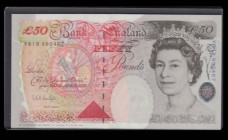 Fifty Pounds Kentfield QE2 & Sir John Houblon B377 Silver Foil Tudor Rose issue 1994 series YR19 990467 from C141 Limited Edition Black Boxed Presenta...