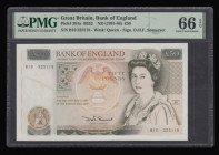 Fifty Pounds Somerset B352 issued 1981 Christopher Wren on reverse, Pick381a, B10 323118 Choice Unc and graded 66 EPQ by PMG

Estimate: GBP 140 - 20...