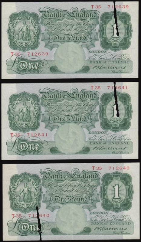 ERROR - One Pound Catterns B225 (3) consecutive numbers T35 7112639, 40 and 41 a...