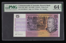 Australia 5 Dollars (1969) signed Phillips and Randall Pick 36b Choice Uncirculated PMG 64 EPQ

Estimate: GBP 150 - 250