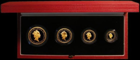 Britannia Gold Proof Set 1997 the 4-coin set comprising &pound;100 1997 Gold One Ounce, &pound;50 1997 Gold Half Ounce, &pound;25 1997 Gold Quarter Ou...