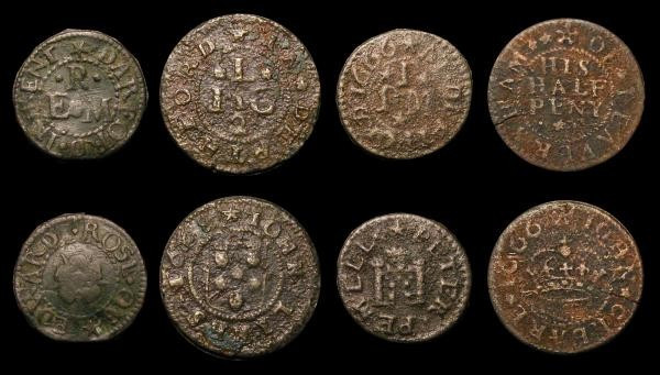 Halfpennies and Farthings 17th Century Kent (4) Dartford Farthing undated Edward...