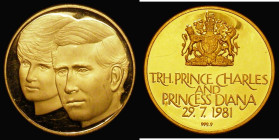 Charles and Diana 1981 in .999 Gold 22mm diameter conjoined busts obverse EF

Estimate: GBP 200 - 400