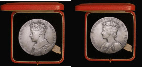 Coronation of George VI 1937 57mm diameter in silver by P. Metcalfe, The official Royal Mint issue, Eimer 2046a, BHM 4314, 92.53 grammes, UNC or near ...
