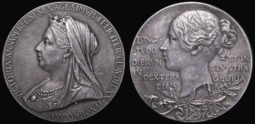 Diamond Jubilee of Queen Victoria 1897 56mm diameter in silver, The Official Royal Mint issue, by T.Brock, after W.Wyon, Eimer 1817, BHM 3506, 84.34 g...