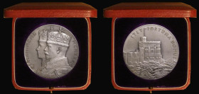 George V Silver Jubilee 1935 57mm diameter in silver with matt finish, Eimer 2029a, BHM 4249, The Official Royal Mint issue, 86.31g, GEF with some lig...
