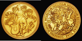 Germany Gold Commemorative Medal obverse with warriors on horseback with city scene behind CONSERVA DOMINE WESALIAM INCLITAM HOSPITIUM ECCLESIAE TUAM,...