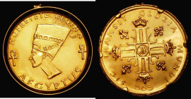 Queen Nofretete Ancient Egypt Fantasy Gold Medal, Queen's bust obverse, cross design reverse 22mm diameter and in a mount 

Estimate: GBP 80 - 140