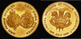 Royal Wedding of Prince Charles and Lady Diana Spencer 1981, by Toye, Kenning & Spencer Ltd, 4.65 grammes of 9 carat gold EF 

Estimate: GBP 70 - 90