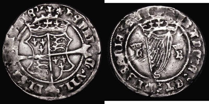 Ireland Groat Henry VIII First Issue (1534-1540) with crowned HR initials either...