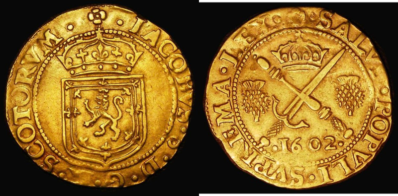 Scotland Sword and Sceptre piece James VI 1602 Eighth Coinage S.5460, 5.07 gramm...