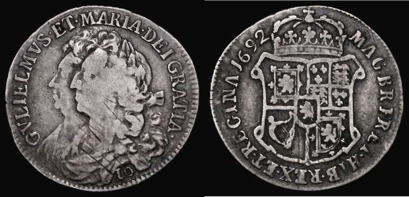 Scotland Ten Shillings 1692 S.5661 around Fine with some adjustment lines

Est...