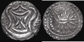Burma - Pyu Kingdom Silver Unit (c.200-500AD) Obverse: A rising sun, Reverse: Srivatsa symbol, (RS 3.7; Mitchiner&nbsp;NIC&nbsp;2567-2572).&nbsp;9.40 ...