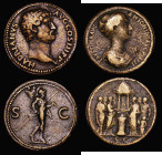 Roman - Paduan Cast Medallions c.18th to 19th Century (2) the first Hadrian in copper 34mm diameter, after Giovanni da Cavino (1500-1570) Obverse: Bar...
