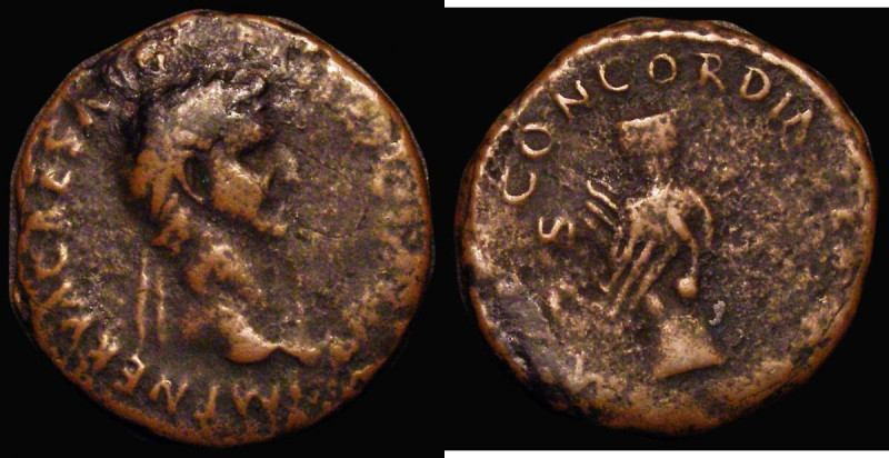 Roman Ae As Nerva Obverse: bust right IMP NERVA CAES AVG [P M COS II P P] Revers...