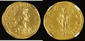 Roman Gold Aureus Hadrian (117-138AD) minted 119-120AD, Obverse: Bust right draped and laureate IMP CAESAR TRAIAN HADRIANVS AVG, Reverse: Jupiter stan...