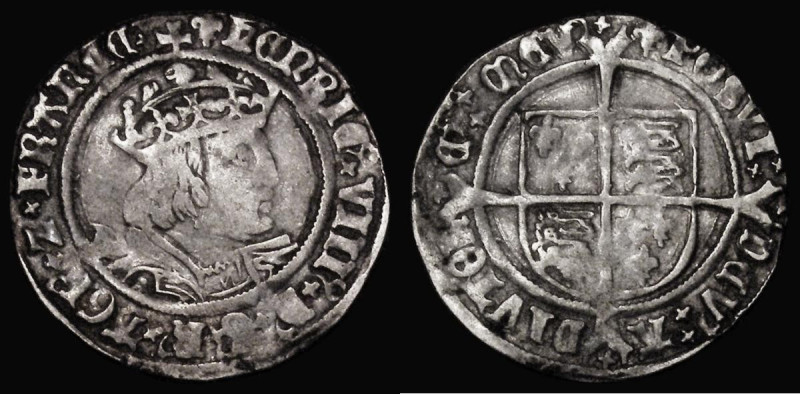 Groat Henry VIII Second Coinage, Laker Bust D, S.2337E, mintmark Lis, 2.60 gramm...