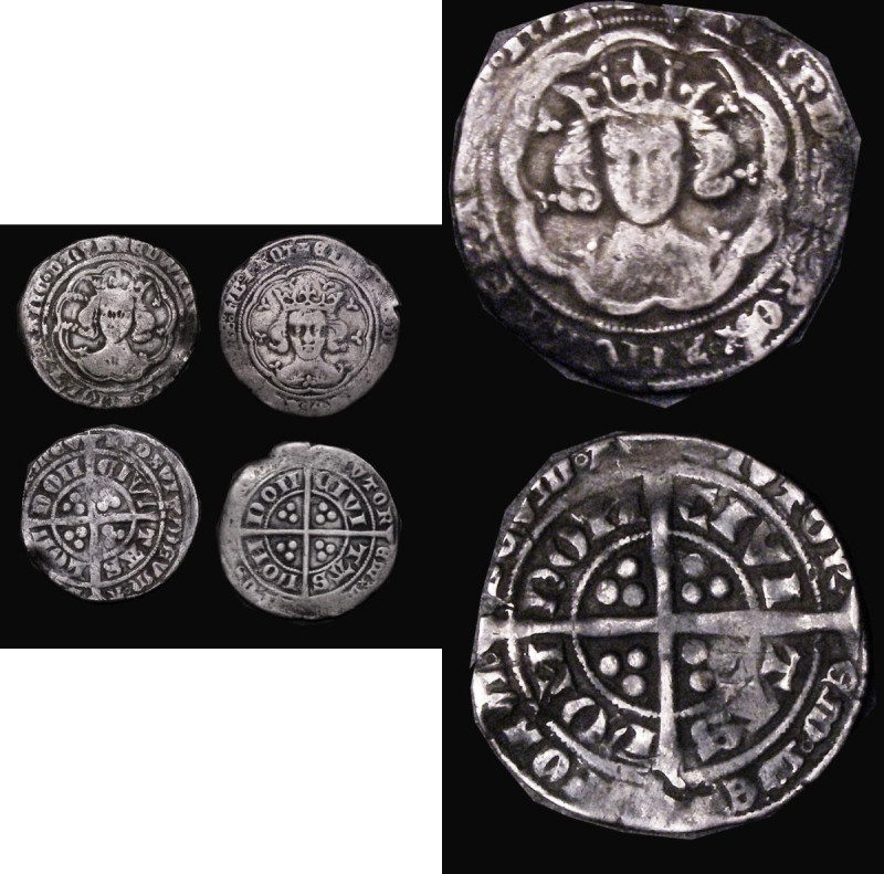 Groats Edward III (3) Treaty Period, London Mint S.1616, 3.94 grammes, NVG, Pre-...