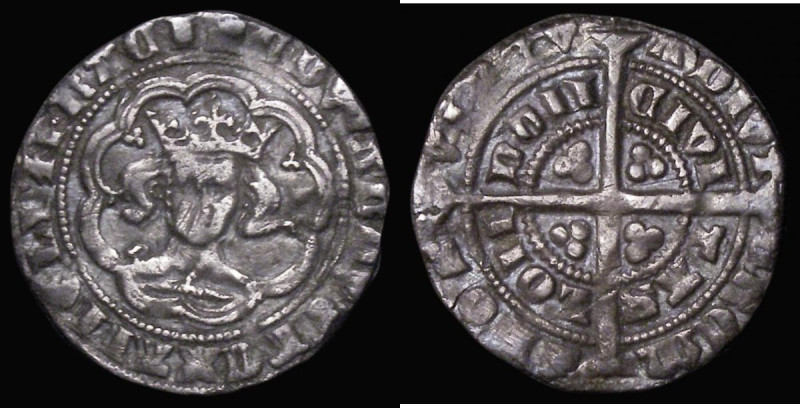 Halfgroat Edward III Post Treaty S.1640, 23.06 grammes, Fine/Good Fine

Estima...