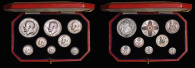Proof Set 1911 (8 coins) Silver Set Halfcrown to Maundy Penny FDC with matching tone, in the original red box of issue the box with some wear

Estim...