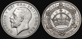 Crown 1928 ESC 368, Bull 3633 UNC or near so and lustrous, the obverse with some contact marks

Estimate: GBP 260 - 320