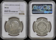 Crown 1934 ESC 374 NGC MS66 and the finest so far graded by NGC from a total population of 60 coins graded. So this coin ticks every box for desirabil...