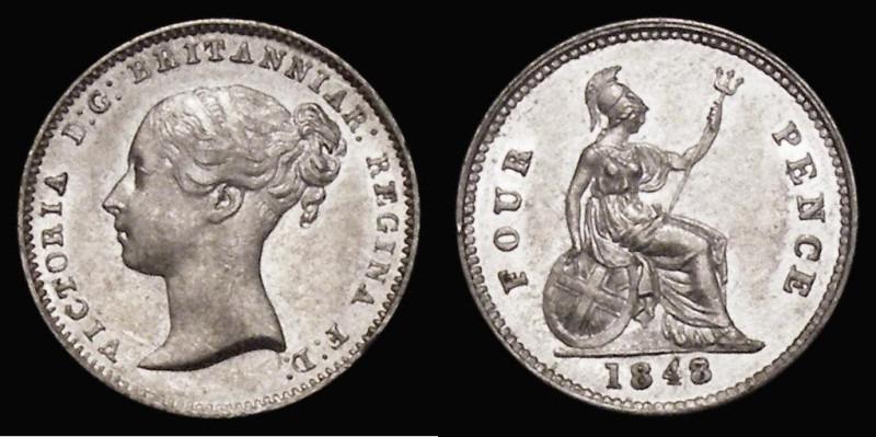 Groat 1847 7 over 8, S.3913 (ESC and Bull list as 7 over 6), EF, the underlying ...