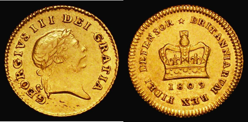 Third Guinea 1809 S.3737 NVF with some hairlines, the reverse with some haymarki...