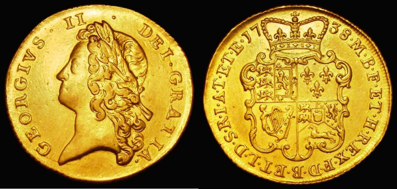 Two Guineas 1738 S.3667B Good Fine/Near VF Ex-Jewellery, the surfaces with signs...