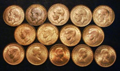 Farthings (14) 1919, 1920, 1921, 1923, 1925, 1939, 1941, 1942, 1943, 1944, 1953 Freeman 661, 1954, 1955, 1956 A/UNC to UNC with varying degrees of lus...