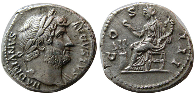 ROMAN EMPIRE. Hadrian, 117-138 AD. AR Denarius (3.40 gm; 19 mm). Rome, AD 126-12...