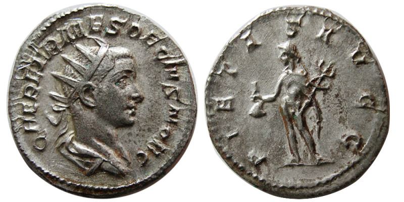 ROMAN EMPIRE. Herennius Etruscus, as Caesar, AD 250-251. AR Antoninianus (3.51 g...