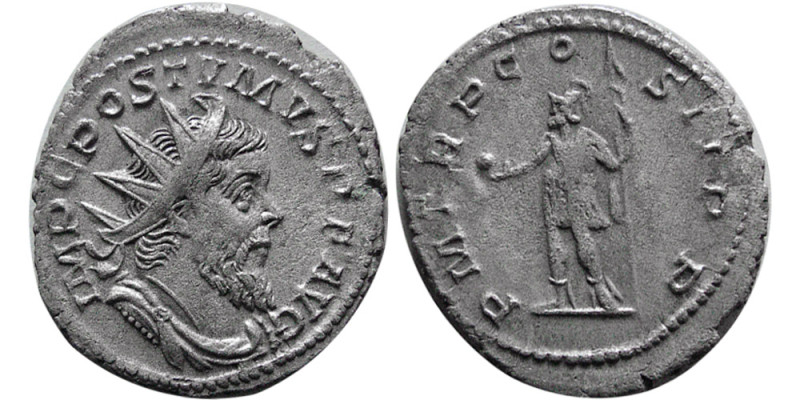 ROMANO-GALLIC EMPIRE; Postumus. AD. 260-269. Billon Antoninianus (3.42 gm; 23 mm...