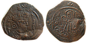 ARAB-SASANIAN. Khorshitwr (Khorshidwar), Æ Unit. RRR.