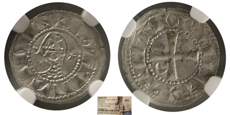 THE CRUSADERS, Bohemond IV. 1202-1232 AD. AR Denier. "Coins of the Crusades". An...