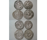 Group Lot of 4 Sasanian Silver drachms. Different rulers.