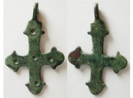 BYZANTINE EMPIRE. Ca. 10-12th. Century AD. Small Bronze Cross.