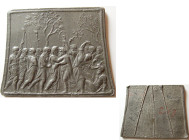 ITALY VICENZA, Republic. One-sided trapezoidal cast lead plaque.