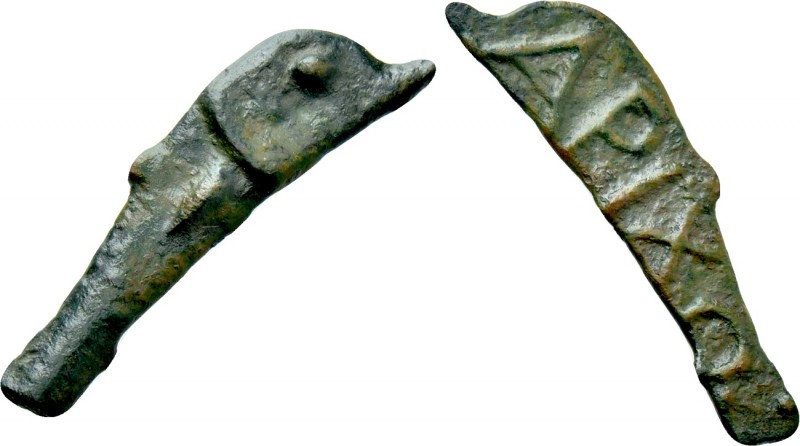 SKYTHIA. Olbia. Cast Ae Dolphin (Circa 525-410 BC). 

Obv: Blank, with visible...
