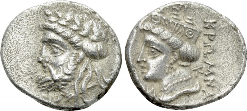 PAPHLAGONIA. Kromna. Drachm (Circa 350-330 BC). 

Obv: Laureate head of Zeus l...