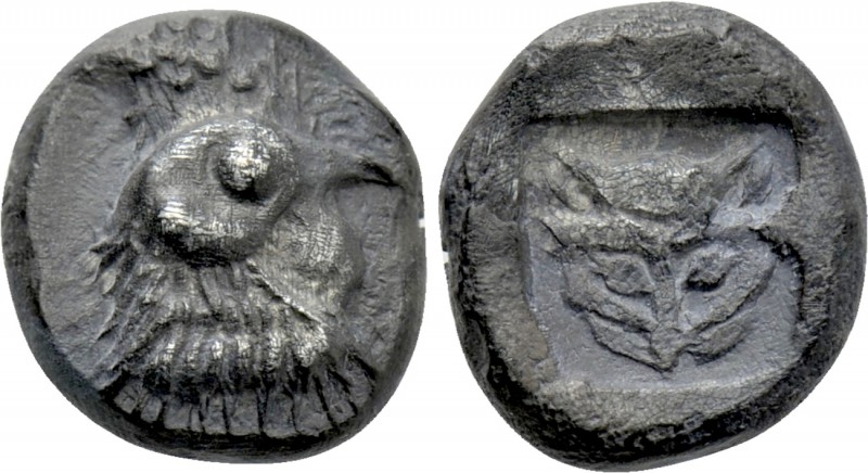 TROAS. Dardanos. Diobol (Early-mid 5th century BC).

Obv: Head of cock right....