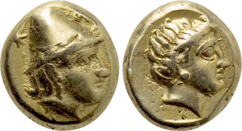 LESBOS. Mytilene. EL Hekte (Circa 377-326 BC). 

Obv: Head of Kabeiros right, ...
